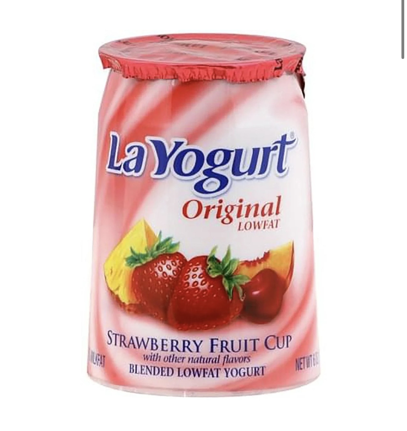 Yogurt de fresa disponible en Mini Market El Golfo